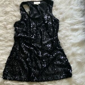 Kenar Black Sequin Dress